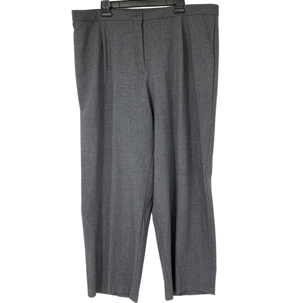 Dressbarn Dress Pants Gray Elastic Slimming Size 22W Stretch Relaxed 2982